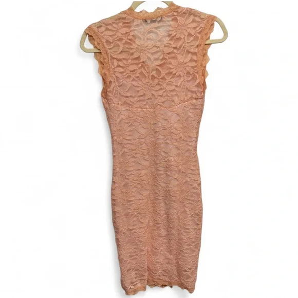 The Vintage Shop Peach Lace Midi Dress - Picture 6 of 7